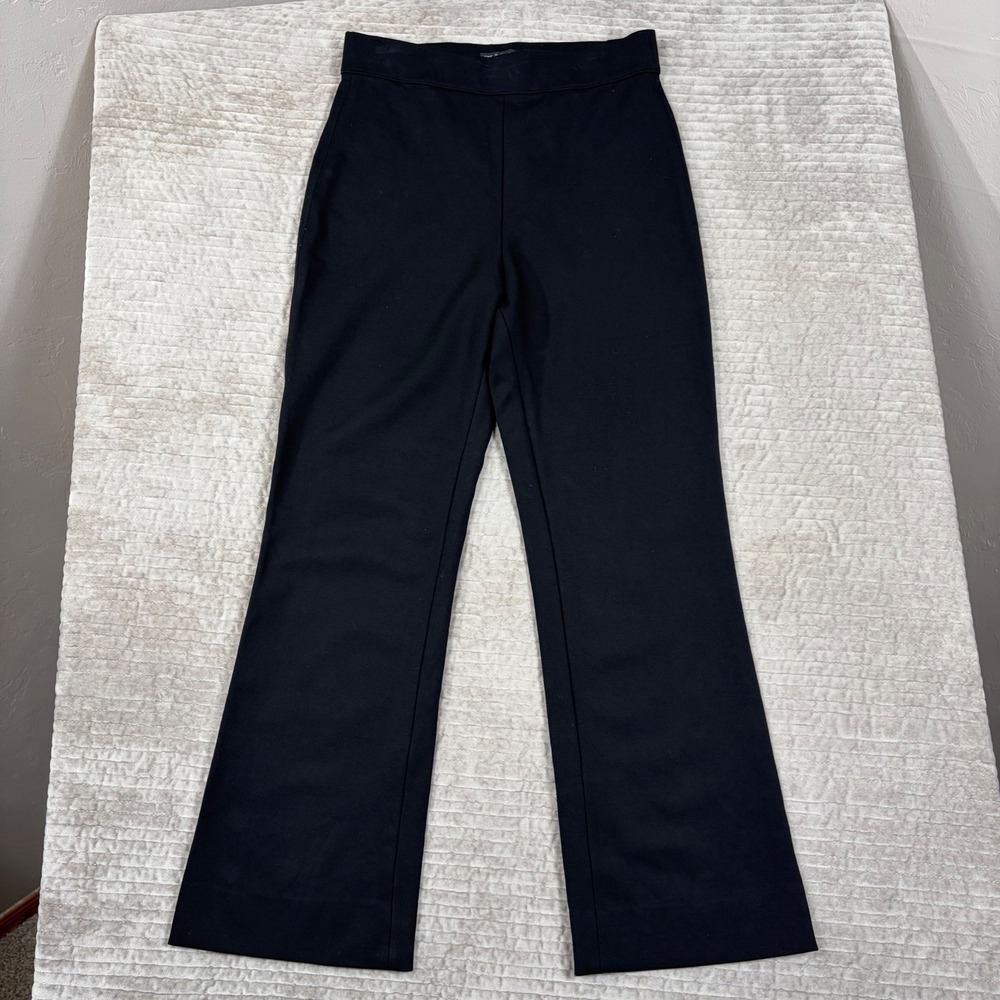Rag & Bone Black Ponte Knit High Rise Flare Leg Pull On Pants Large